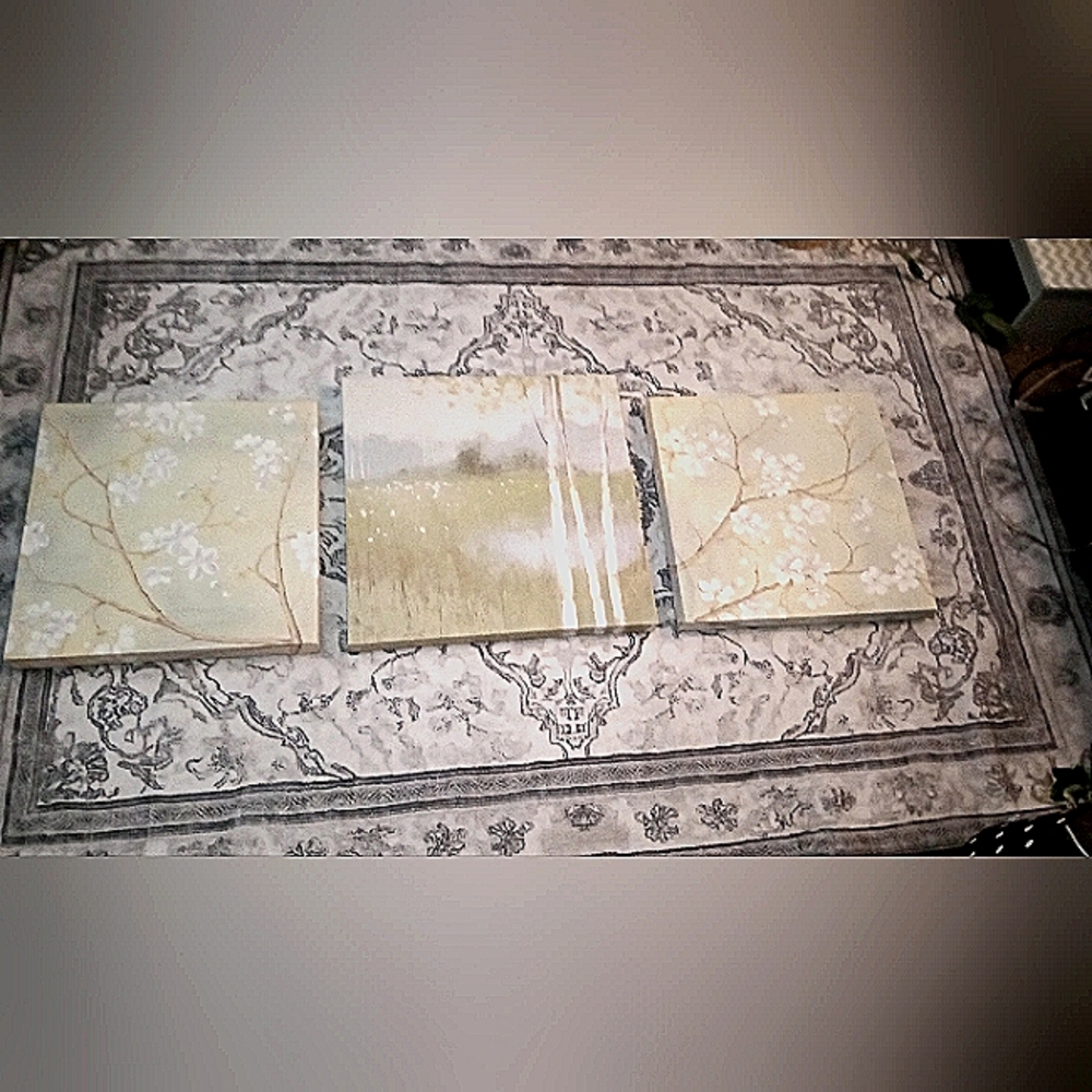 Floral and Landscape Canvas Wall Art Set